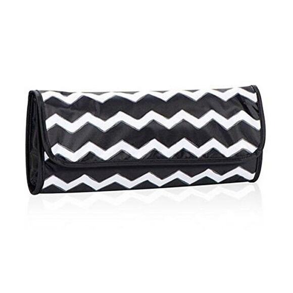 Thirty One Flat Iron Fold-over in Black Chevron - No Monogram - Picture 1 of 7